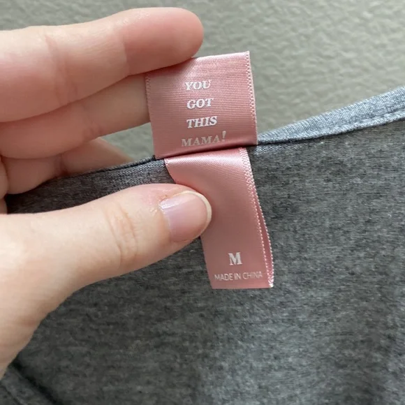 NWOT Women’s Nom Maternity - Grey and Ruffled Maria Nursing top. Size Medium. - Picture 7 of 16